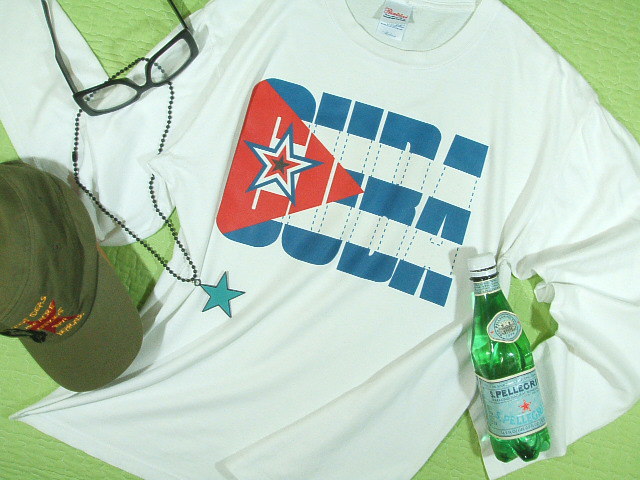キューバtシャツ 長袖 Cuba国旗ｔシャツ ロンt Cuba Tshirt サルサｔシャツ 長袖