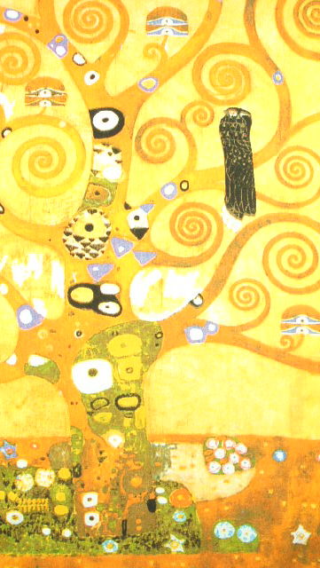 レディース　Ｔシャツ　クリムトのＴシャツ　女性サイズ　クリムト　生命の樹　アートＴシャツ　名画Ｔシャツ　絵画Ｔシャツ