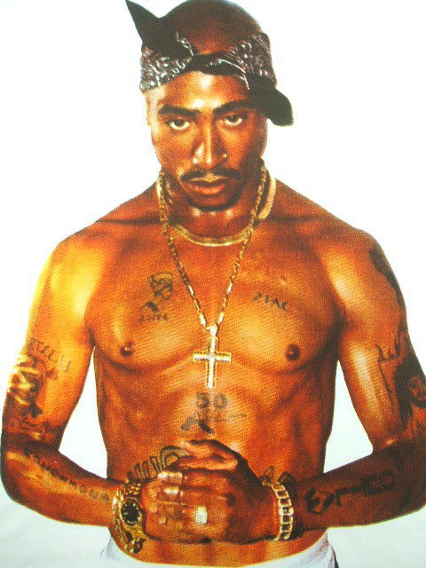 2PAC のTシャツ メンズ ツーパックのTシャツ ギャングスタラップ ヒップホップTシャツ HIP HOP T-shirt