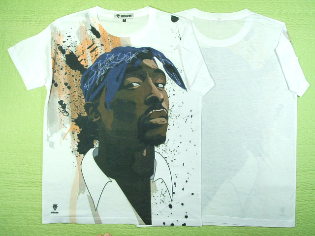 2PAC のTシャツ メンズ トゥーパックのTシャツ オールドスクール ヒップホップTシャツ HIP HOP T-shirt