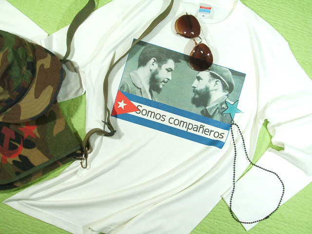 ゲバラとカストロの長袖Ｔシャツ　CUBA T-shirt　チェ・ゲバラの長袖Ｔシャツ　ロンＴ　ゲバラＴシャツ　CHE GUEVARA Tshirt