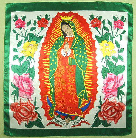 グアダルーペ・マリア様スカーフ　マリア様のスカーフ　聖母マリアのスカーフ