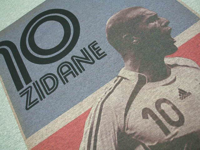 フットボールＴシャツ　ジダンのＴシャツ　ZIDANE Tshirt　サッカーフランス代表