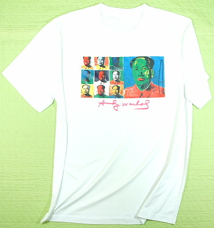 毛沢東Tシャツ　アンディ・ウォーホルTシャツ　アンディーウォーフォールが描いた毛沢東のＴシャツ　MAO T-shirt　ポップアートMAOＴシャツ