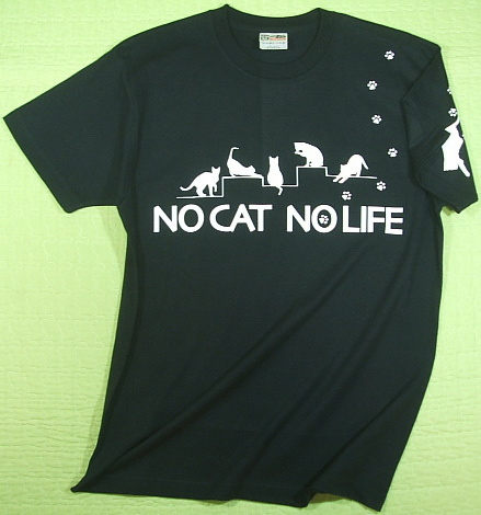 Cat　白ネコTシャツ　ネコの諺のTシャツ　猫好き　やっぱり猫が好き　白猫