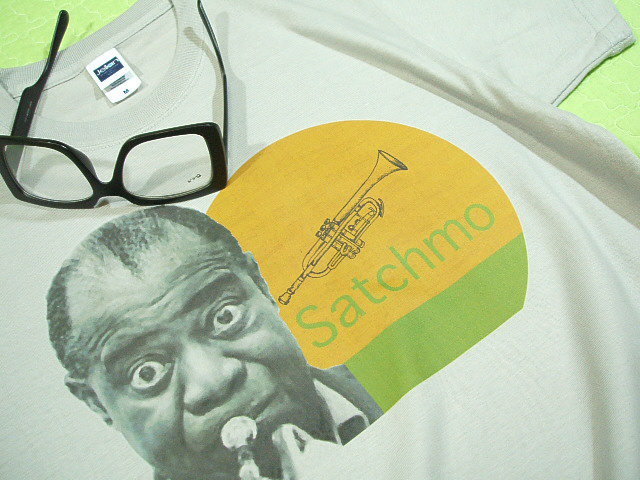 CEA[XgÔsVc@Tb`̂sVc@WY@gybg@Satchmo T-shirt@Louis Armstrong T-shirt