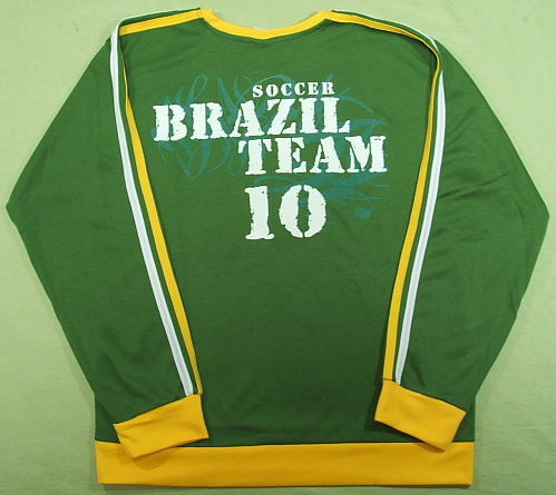 ブラジル製セレソントレーナー　長袖　ブラジルトレーナー　サッカー長袖Ｔシャツ　フットボールＴシャツ　ロンＴ　ブラジル代表　トレーナー