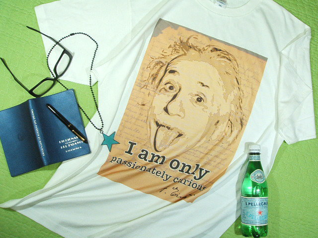 舌出しアインシュタインＴシャツ　大きいサイズ　キングサイズ　2XL 3XL　アルベルト・アインシュタインのＴシャツ　相対性理論　E-MC2　Albert Einstein T-shirt
