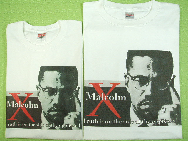 Tシャツ 大きいサイズ キングサイズ 2XL 3XL マルコムエックスのTシャツ Malcolm X T-shirts ブラックパンサー 黒人解放運動