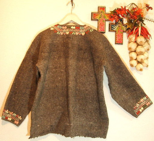 メキシコ・ウール刺繍ジャケット　羊毛ジャケット