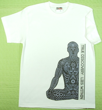 瞑想Ｔシャツ　ヨガＴシャツ　YOGA Tshirt　インドの行者　精神世界　ヒッピー　レイブＴシャツ