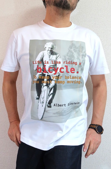 アインシュタインおＴシャツ　名言Ｔシャツ　言葉　教訓　デザインＴシャツ　Albert Einstein Tshirt