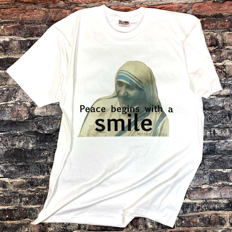 LOTCY@}U[eT̂sVc@I[o[TCY@Mother Teresa T-shirts@}U[eT̃rbOTCYsVc