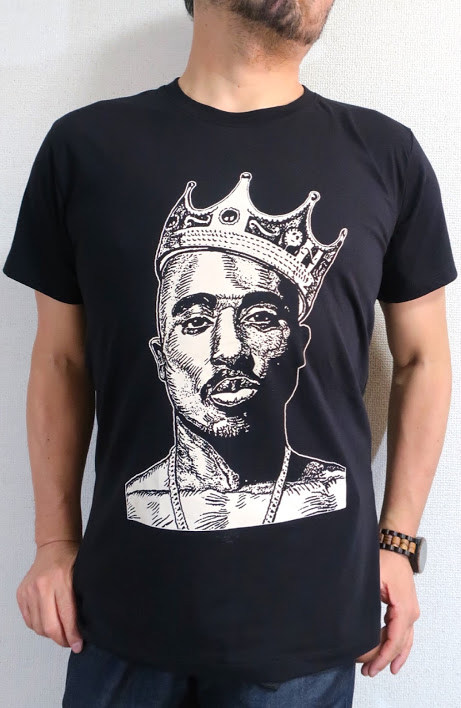 2PAC のTシャツ メンズ トゥーパックのTシャツ オールドスクール ヒップホップTシャツ HIP HOP T-shirt