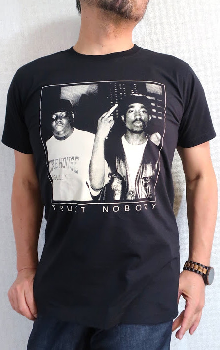 2PACのTシャツ ノートリアスBIGのTシャツ ヒップホップTシャツ ビギー HIPHOP Tshirt オールドスクール ラッパーTシャツ