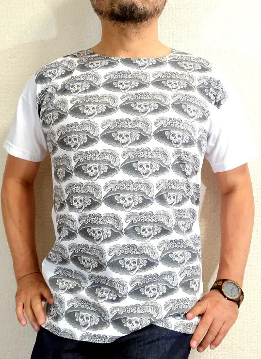 メキシコ髑髏Tシャツ ドクロTシャツ 髑髏カトリーナのTシャツ メキシコ死者の日Tシャツ